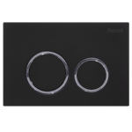 R&T Matte Black Round Button Flush Plate